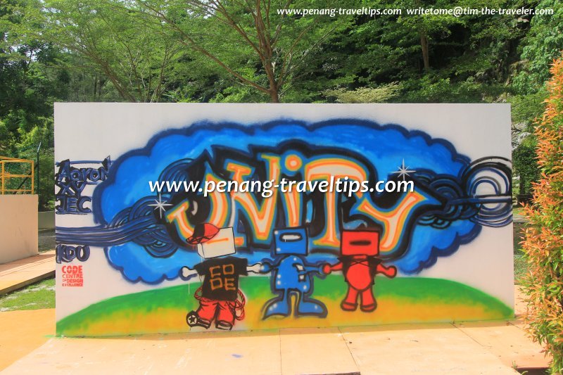 Graffiti art by CODE KDU at Penang Graffiti Park