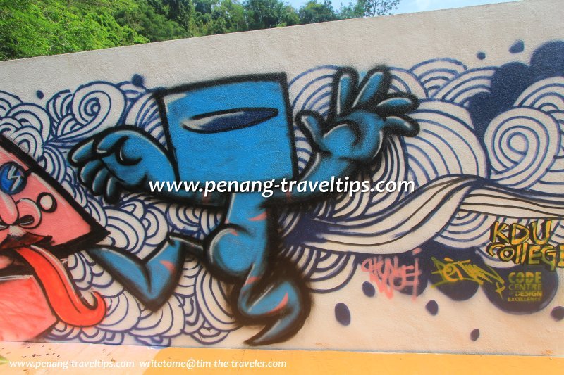 Graffiti art by CODE KDU at Penang Graffiti Park
