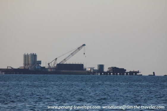 Construction work on Second Penang Bridge