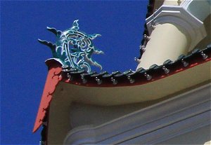 Curved Finials, Lower Tier, Pagoda of 10,000 Buddhas