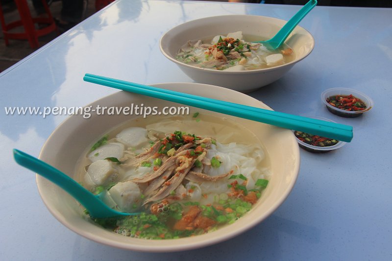 Duck meat koay teow thng, Pulau Tikus Market