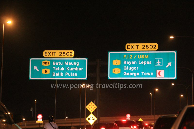 Exit 2802, Second Penang Bridge
