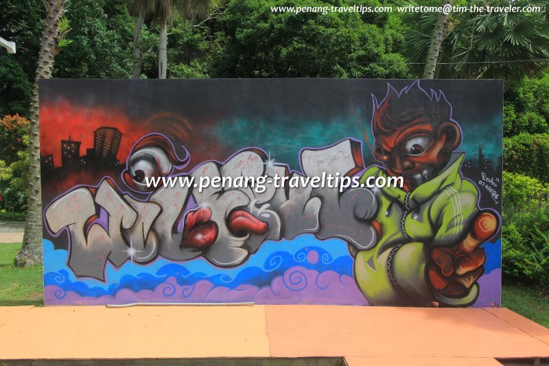 Graffiti art by Ezul at Penang Graffiti Park