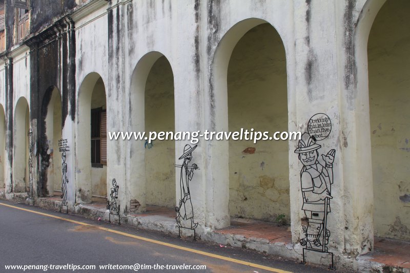 Narrowest Five Foot Way Sculpture, Stewart Lane, George Town, Penang