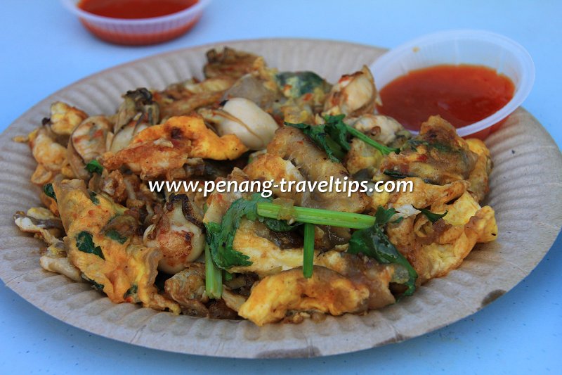 Fried oyster at New Lane Hawker Centre