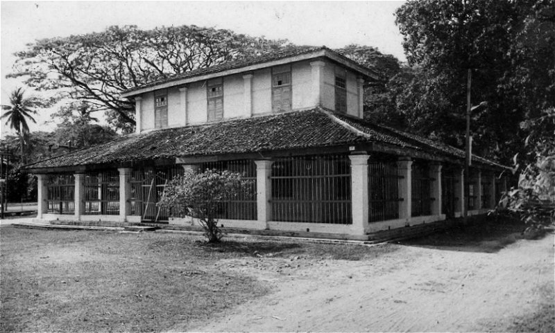 An old photograph of the Gandhiji Ashram