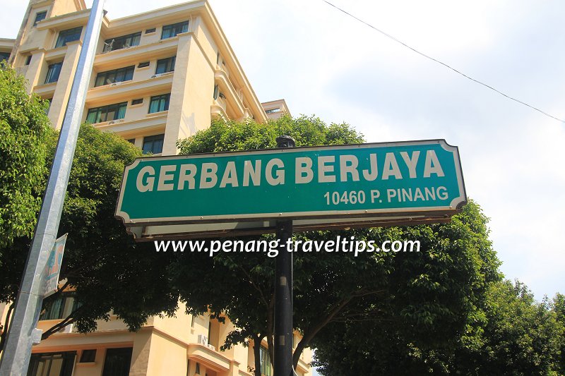 Gerbang Berjaya road sign