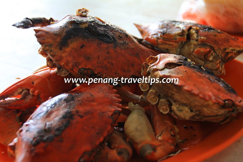 The grilled crabs at Sea Pearl Lagoon Cafe