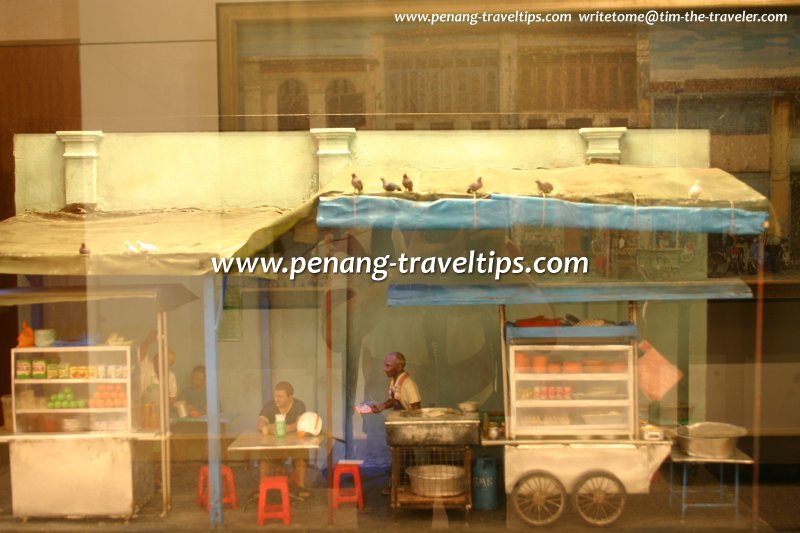 Diorama of Penang Indian Food Stalls