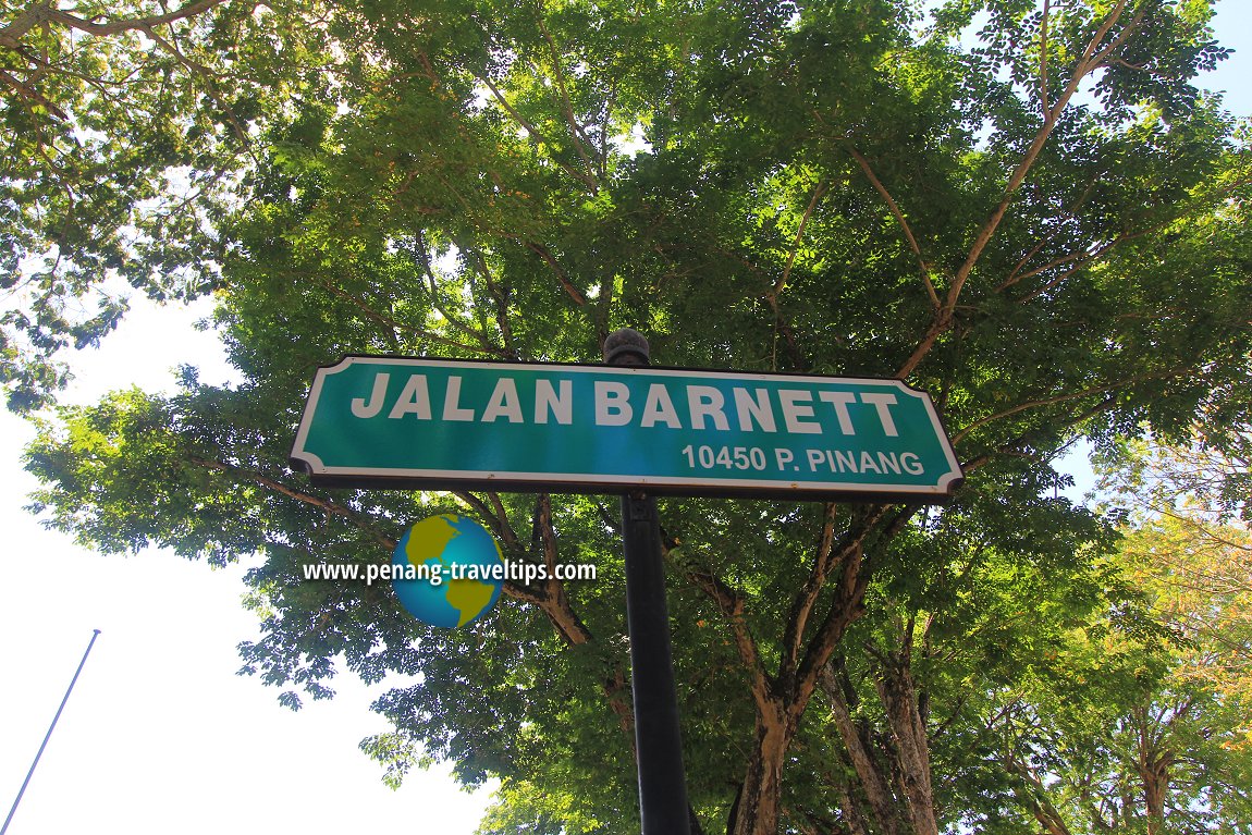 Jalan Barnett road sign