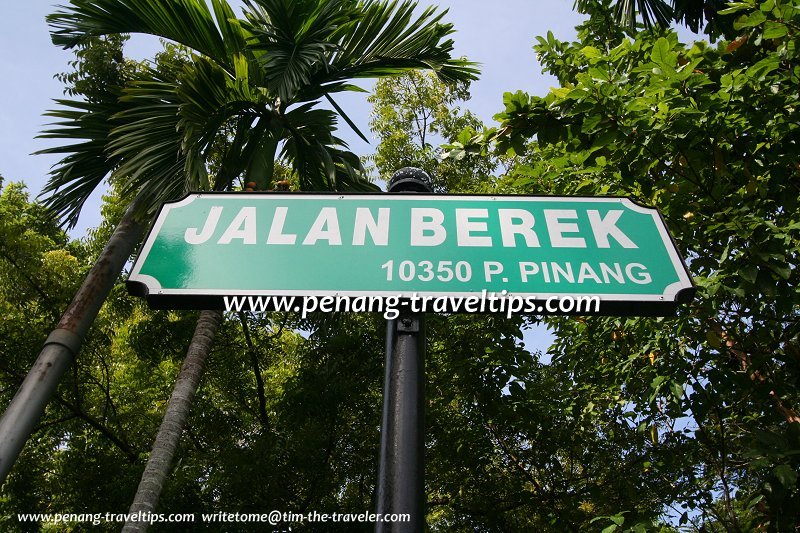 Jalan Berek roadsign