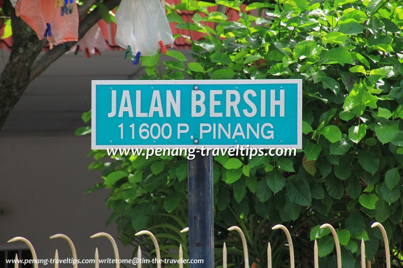 Jalan Bersih road sign