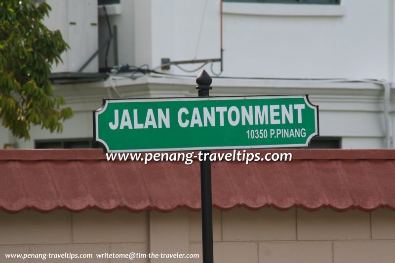 Jalan Cantonment roadsign