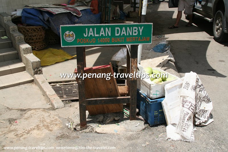Jalan Danby road sign