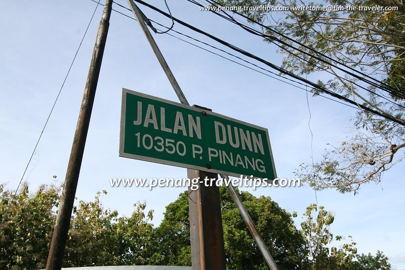 Jalan Dunn roadsign
