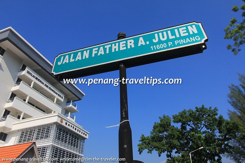 Roadsign for Jalan Father A. Julien