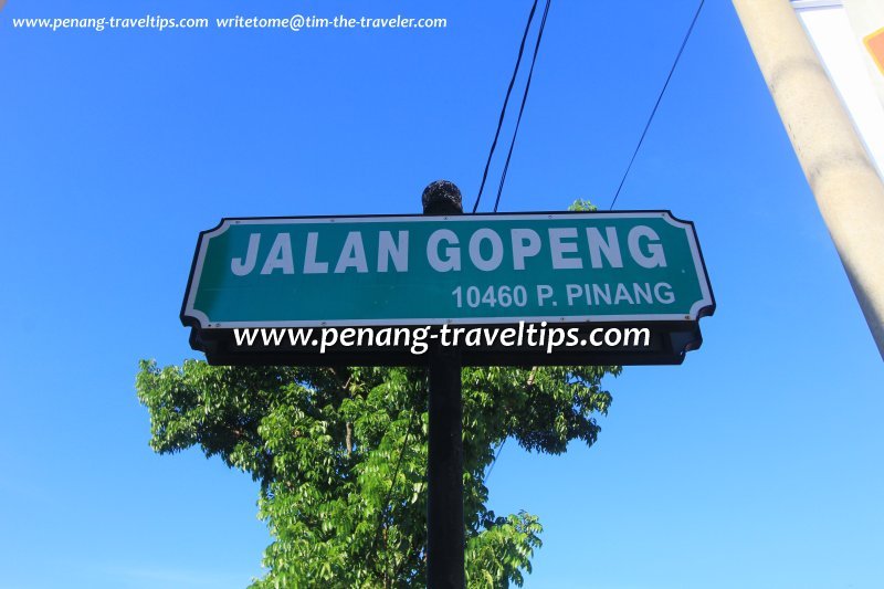 Jalan Gopeng road sign