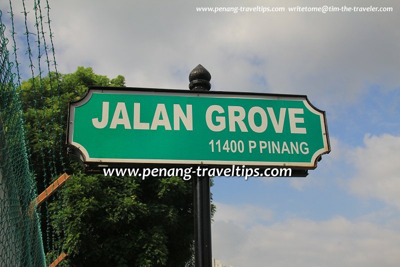 Jalan Grove road sign