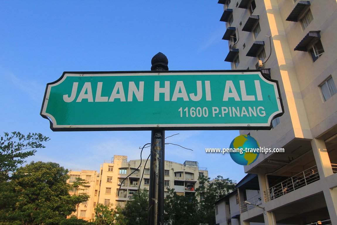 Jalan Haji Ali road sign