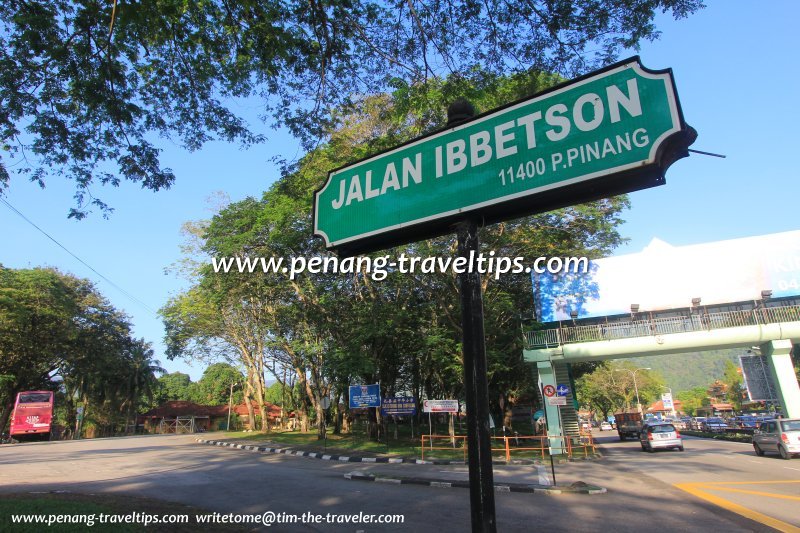 Jalan Ibbetson road sign