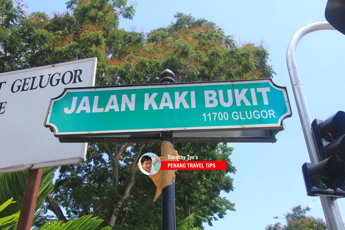 Jalan Kaki Bukit road sign