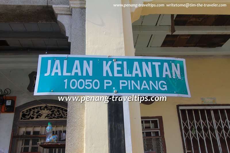 Jalan Kelantan road sign