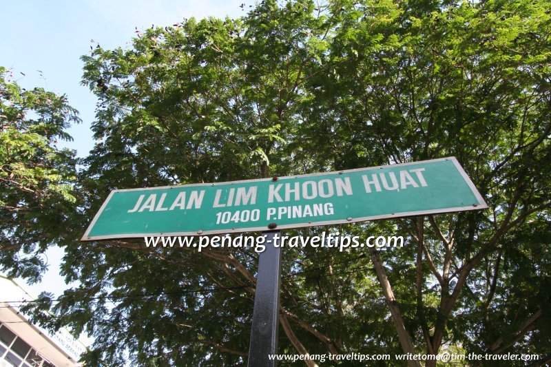 Jalan Lim Khoon Huat roadsign
