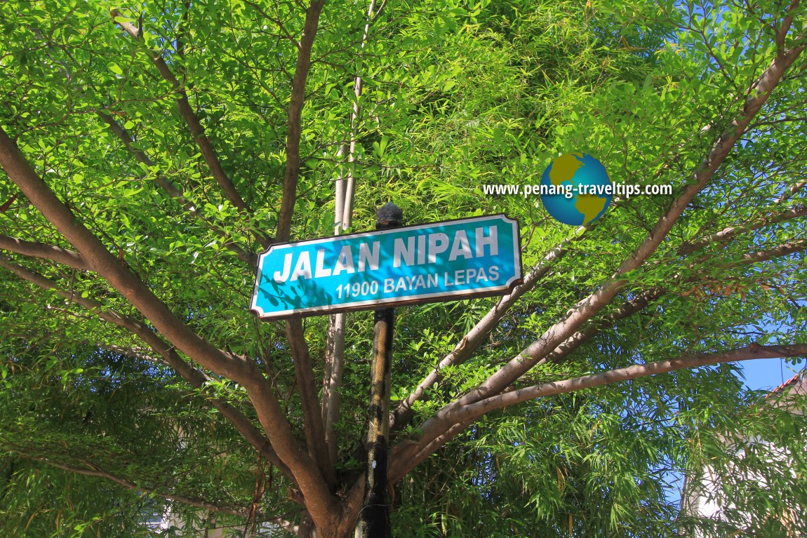 Jalan Nipah road sign