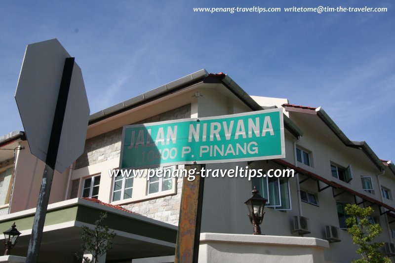 Jalan Nirvana road sign