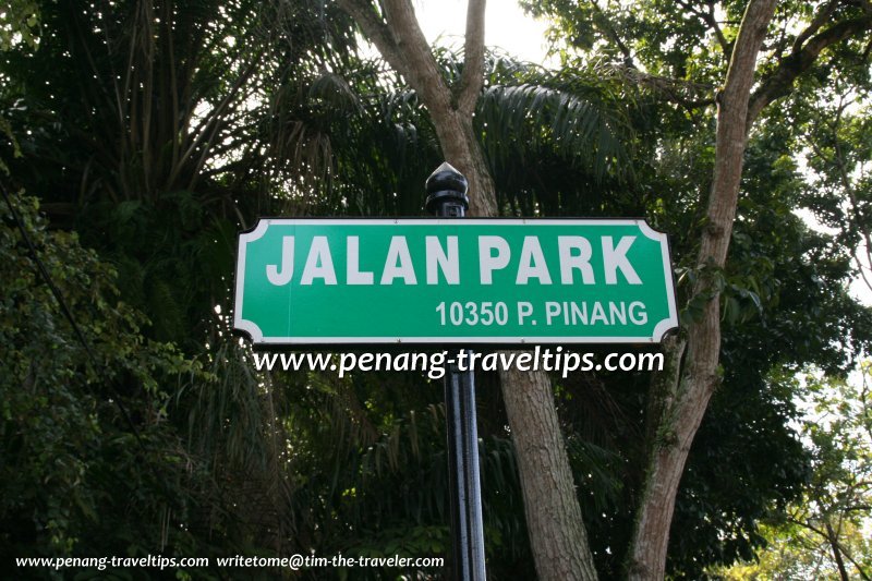 Jalan Park roadsign