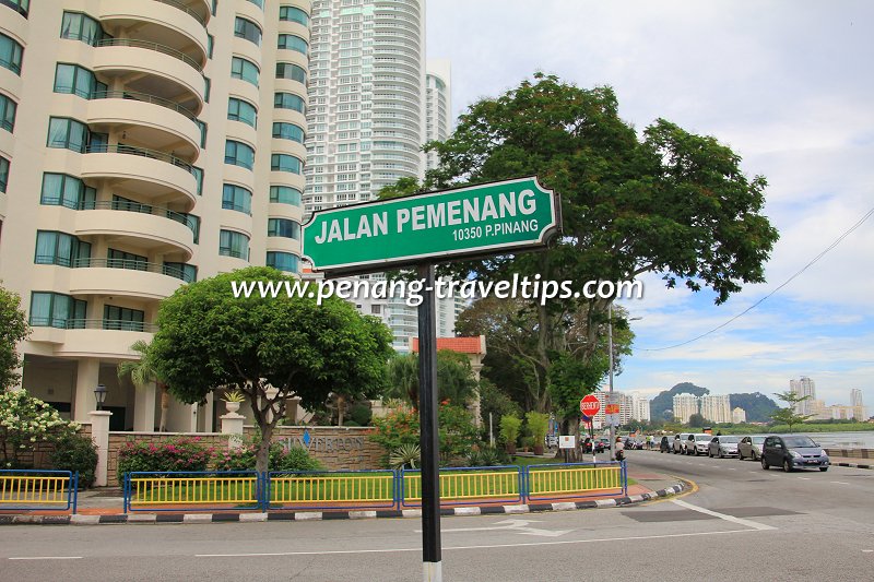 Jalan Pemenang road sign