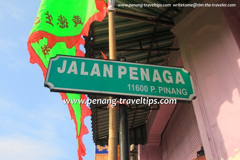 Jalan Penaga road sign