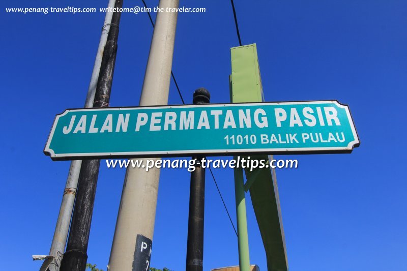 Jalan Permatang Pasir road sign