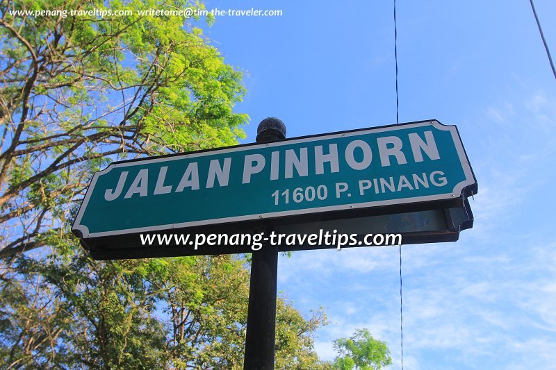 Jalan Pinhorn road sign