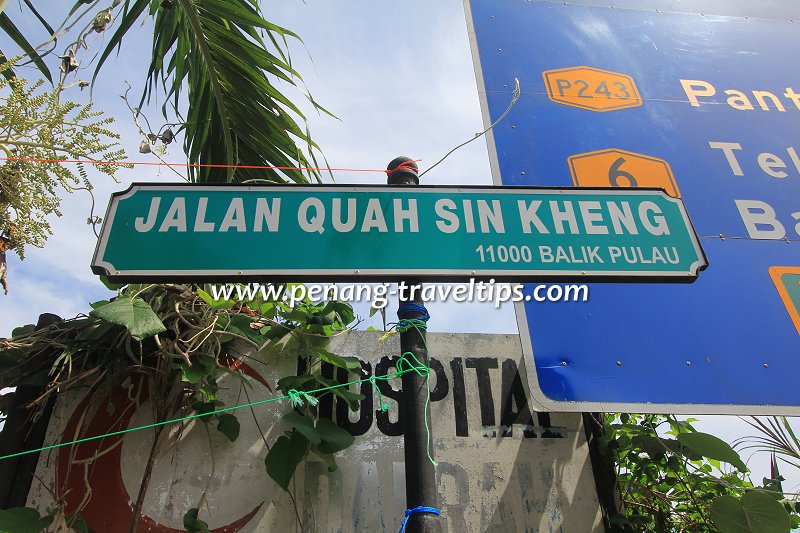 Jalan Quah Sin Kheng road sign