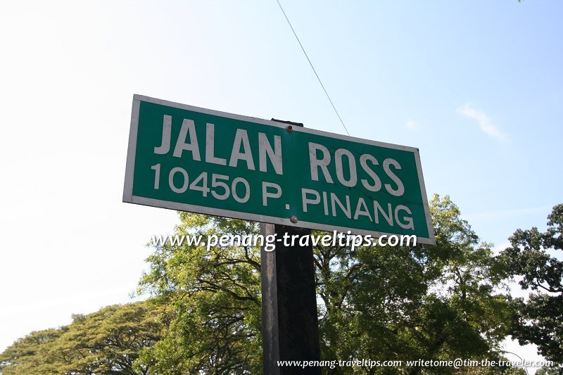 Jalan Ross road sign