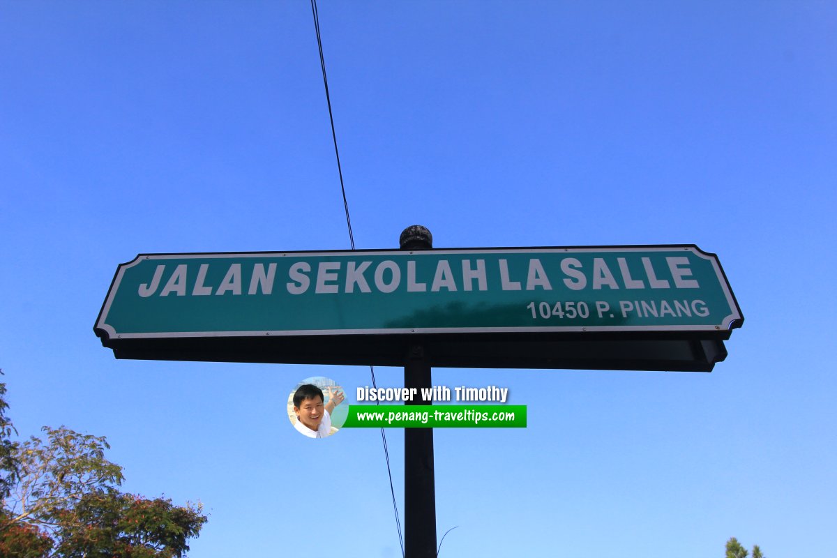 Jalan Sekolah La Salle new road sign