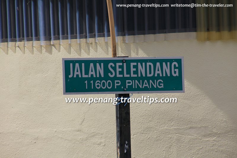 Jalan Selendang road sign
