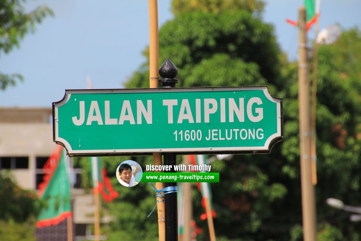Jalan Taiping road sign