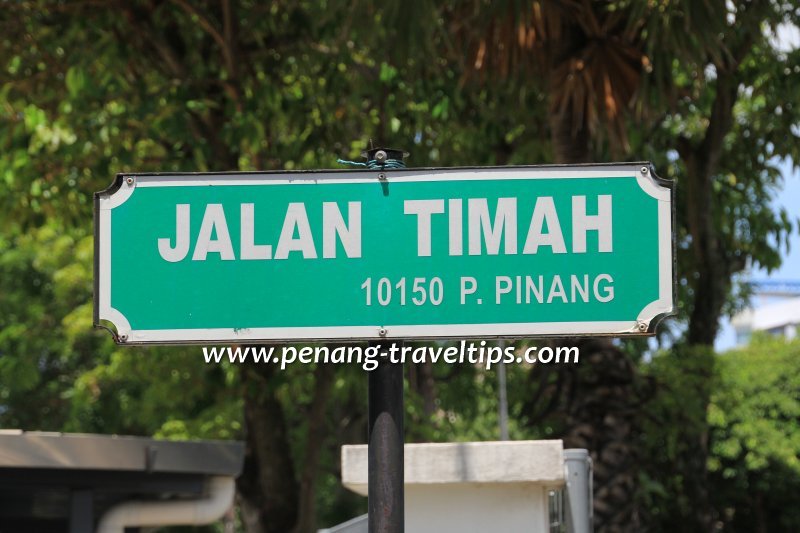 Jalan Timah road sign