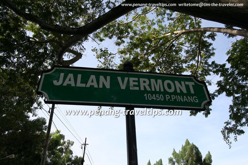 Jalan Vermont roadsign