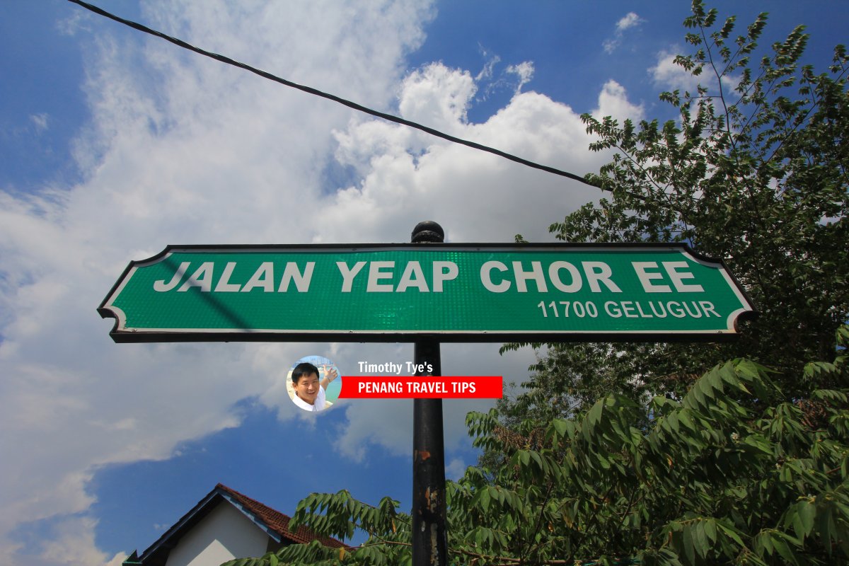 Jalan Yeap Chor Ee road sign