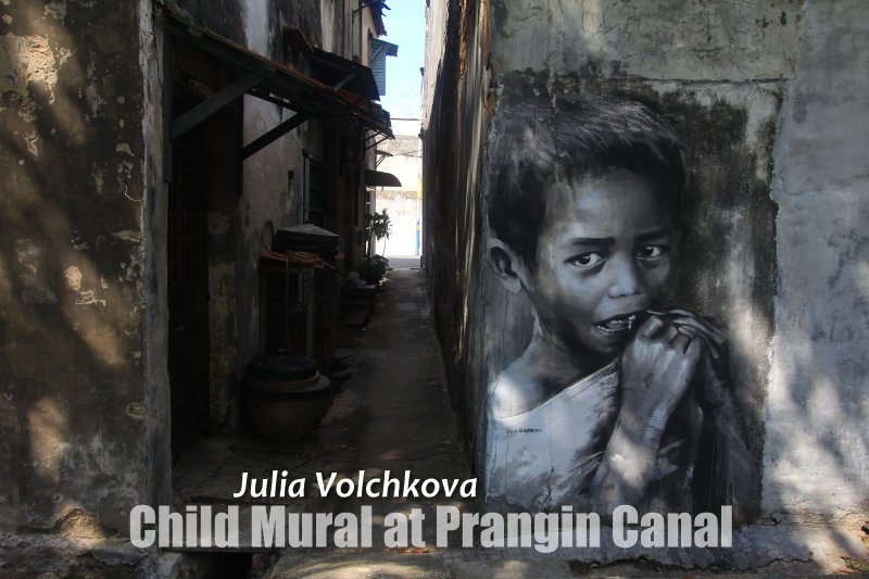 Julia Volchkova: Child Mural at Prangin Canal, Penang