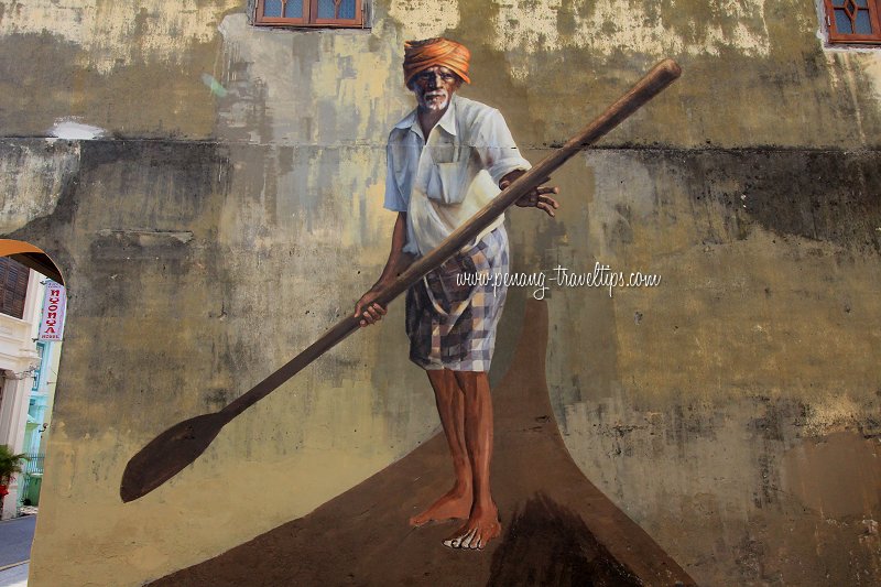 Julia Volchkova: The Indian Boatman mural