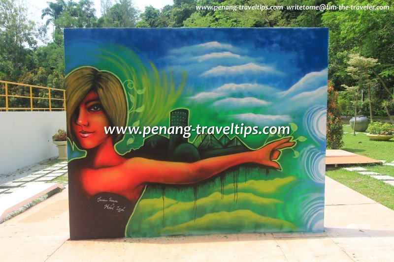 Graffiti art by Junshan Anson & Mohd Izzul at Penang Graffiti Park