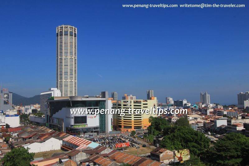 Komtar, with 1st Avenue Mall and Prangin Mall