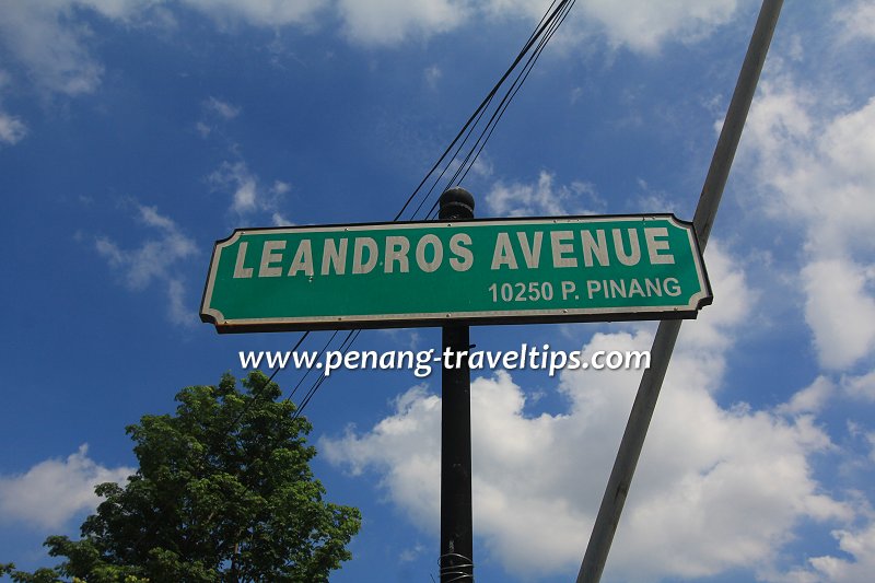 Leandro's Avenue roadsign