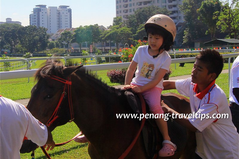 Learning to ride, Penang Turf Club