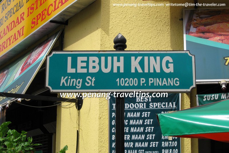 Lebuh King road sign