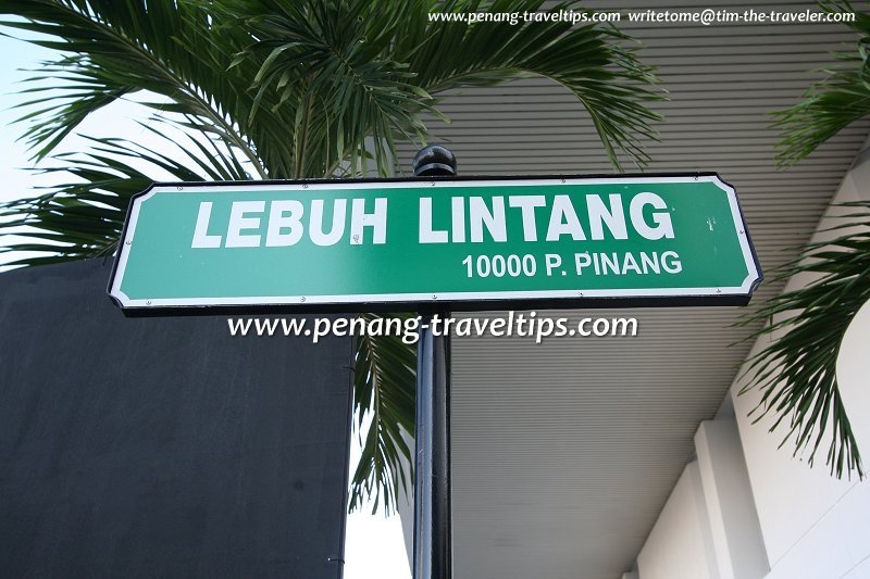 Lebuh Lintang road sign